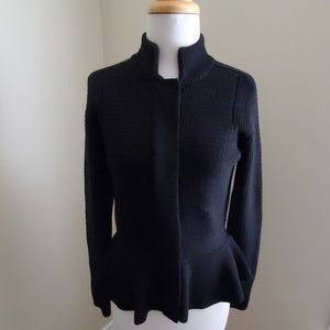Ann Taylor Peplum zipped sweater jacket